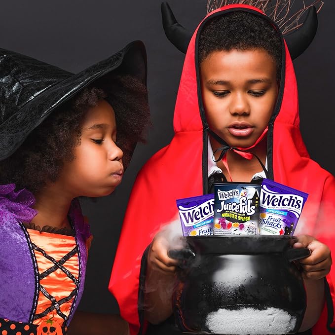 Welch?™s Fruit Snacks Mixed Fruit Halloween & Juicefuls Monster Splash Variety Pack, Great for Trick or Treating, 0.5oz (Pack of 70ct)