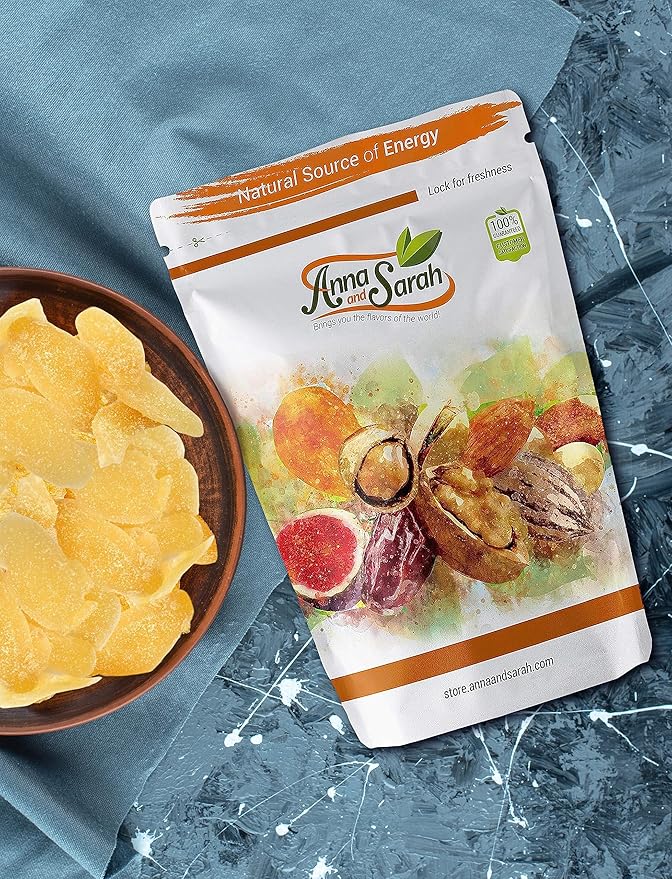 Anna and Sarah Dried Crystallized Ginger in Resealable Bag 3 Lbs