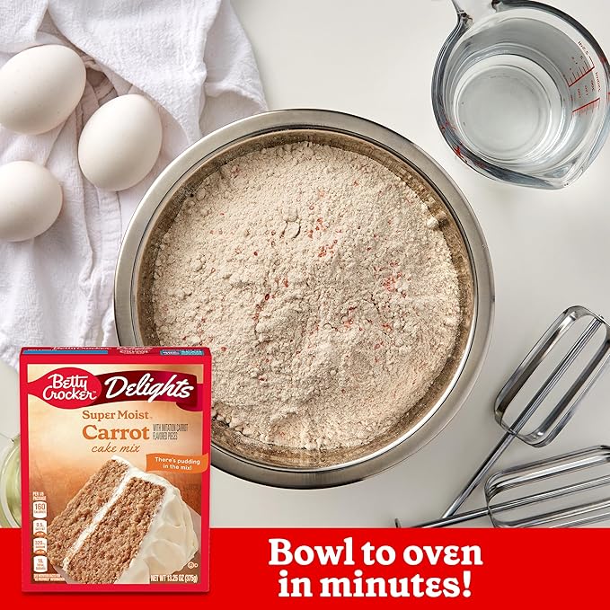 Betty Crocker Delights Super Moist Carrot Cake Mix, 13.25 oz