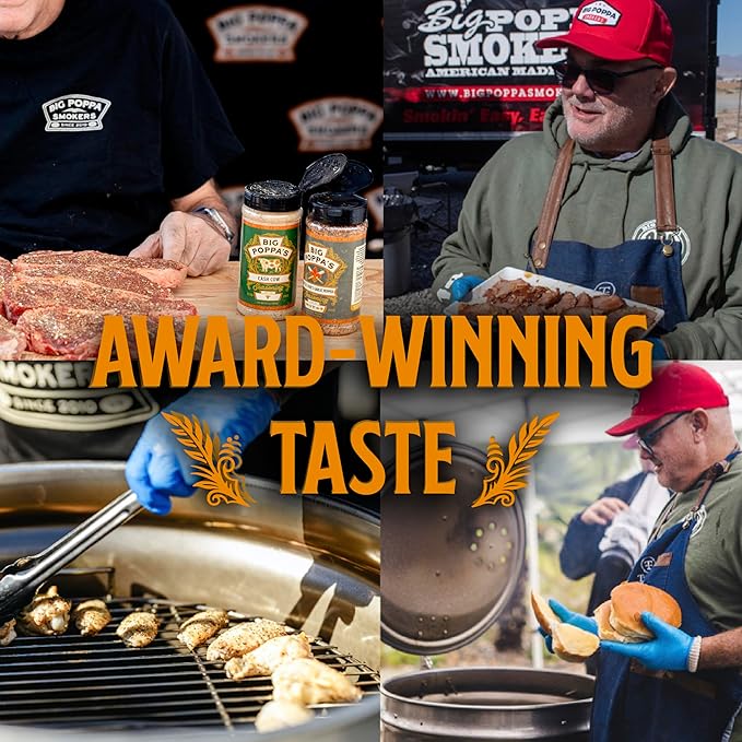 Big Poppa’s Spice & Sauce Celebration BBQ seasoning set – Sweet & Spicy Chili Seasoning Rub, Kansas City BBQ Sauce & Outstanding Honey Garlic Seasoning – 3-Pack Flavor Bundle for Ribs, Chicken & Pork