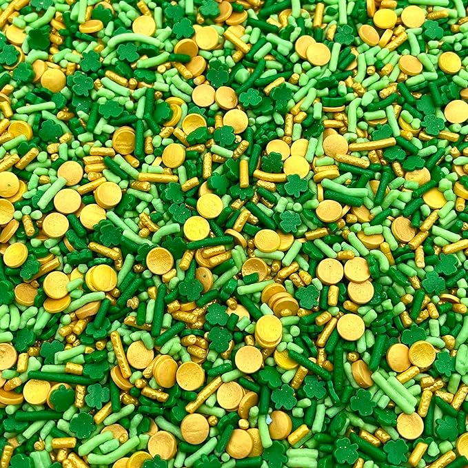 Manvscakes | 7.5 ounce Sweet luck sprinkles | St. Patrick?셲 day sprinkles | Green sprinkles | Edible sprinkles | Cale sprinkles | Cookie sprinkles