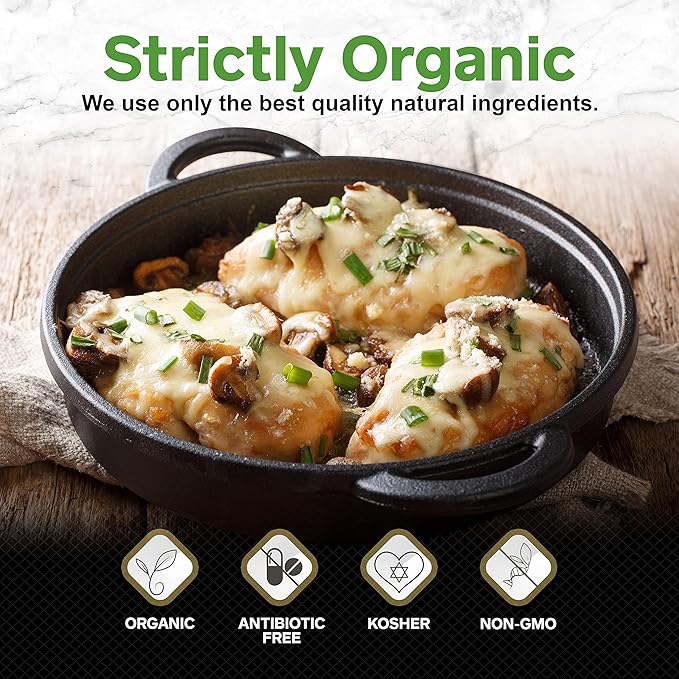 Healthier Comforts Organic Parmesan Cheese Powder, Kosher, Non-GMO, Chemical Free, Gluten Free, Keto Friendly, From Cows Raised Free of Antibiotics or Hormones (rBGH or rBST) (21 oz, Organic Parmesan)