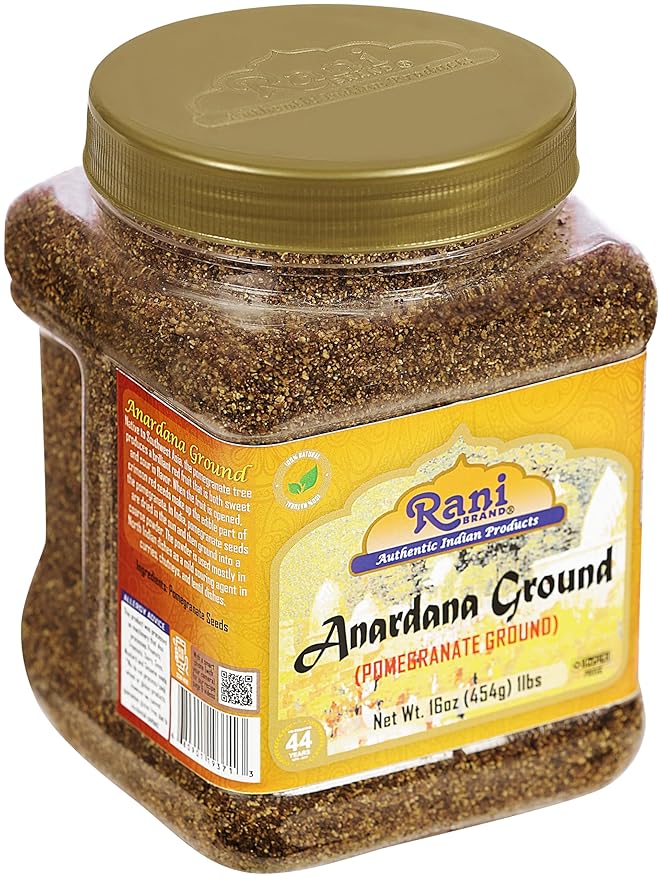 Rani Anardana (Pomegranate) Ground, Indian Spice 16oz (1lb) 454g PET Jar ~ All Natural | No Color | Gluten Friendly | Vegan | NON-GMO | Kosher | No Salt or fillers | Indian Origin