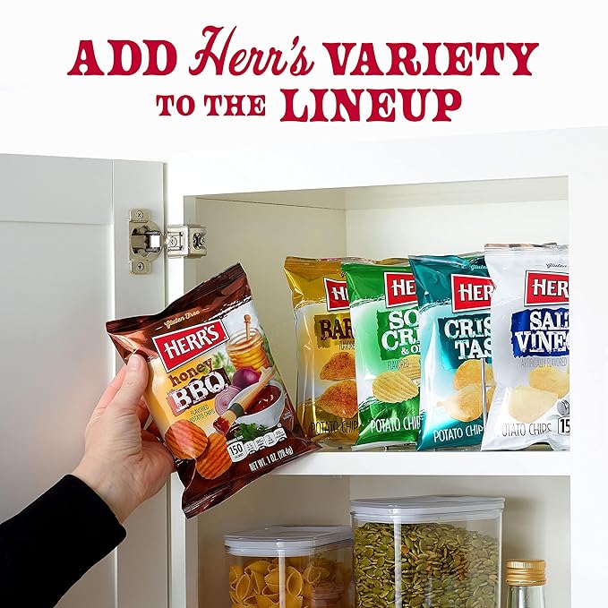 Herr???Potato Chips, Variety Pack, Gluten Free Snacks, 1oz Bag (36 Count)