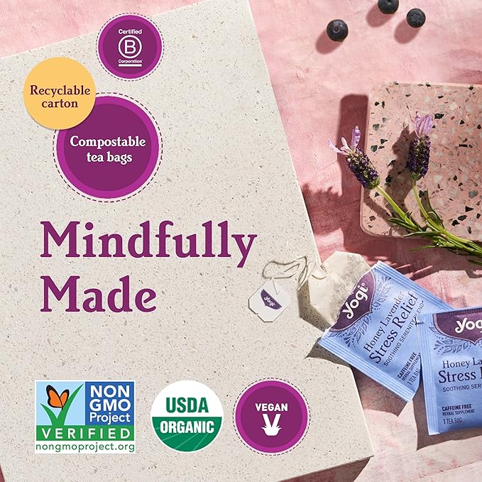 Yogi Tea Favorites Variety Pack - 16 Bags per Pack (6 Packs) - Organic Gift Box - Includes Sweet Tangerine Positive Energy, Honey Lavender Stress Relief, Bedtime & More