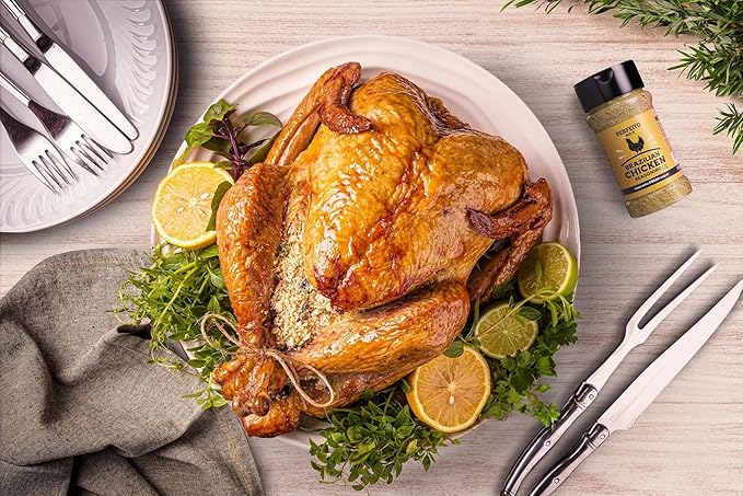 Brazilian Essence Gourmet Seasoning Set - 5 Unique Blends for Beef, Chicken, Seafood, Pork and All Purposes, Gluten-Free, Natural, Sugar Free, No Preservatives, Premium, Rich Flavor. Perfeito Seasoning.