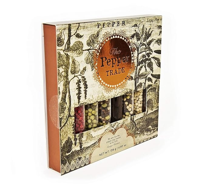 The Pepper Trade Gourmet Peppercorn Blend Collection, 8 Pack Gift Set | Sampler Spice Gift Set, Use in Grinders