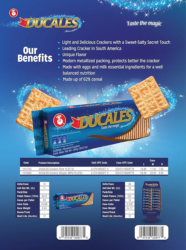 Ducales Crackers | Taste the Magic | Light & Delicious | 10.37 Oz (Pack of 12)