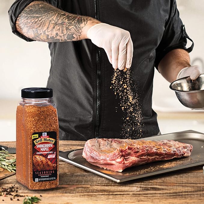 McCormick Grill Mates Smokehouse Maple Seasoning, 28 oz - One 28 Ounce Container of Smokehouse Maple Seasoning, Perfect on Pork Chops, Chicken, Burgers and More