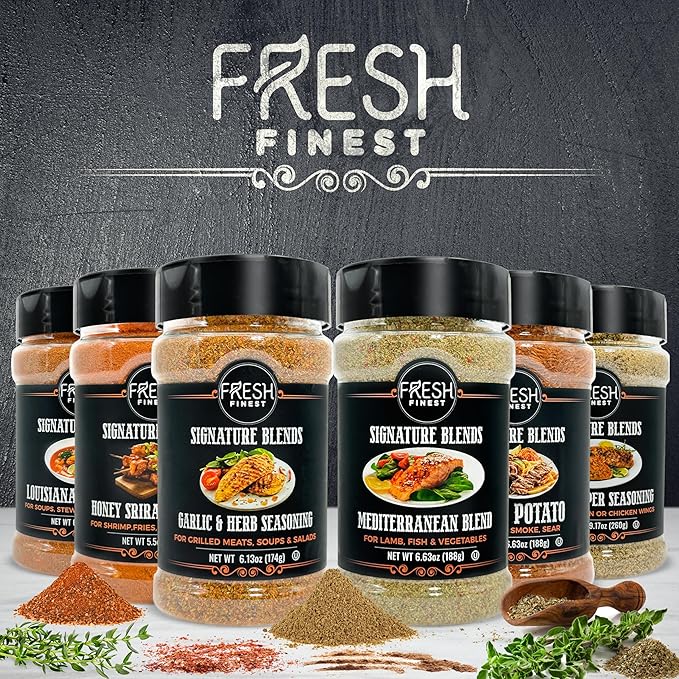 Fresh Finest Greek Potato Seasoning - 6.63oz (188g) - Mediterranean, Authentic, Kosher, All-Natural, Non-GMO