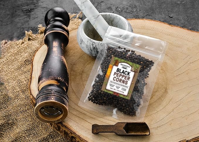 Unpretentious Whole Black Peppercorns, 1 lb, Pepper Mill & Grinder Refill, Robust Flavor, Excellent Garnish, Gluten-Free