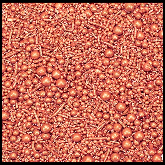 Confect Bronze Sprinkles ??Edible Sprinkles for Cake, Cupcake, Cookie & Dessert Decoration | Vegan, Gluten-Free, Soy-Free, Dairy-Free, Palm Oil-Free- 4.2 Oz