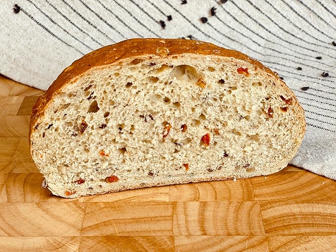 Molibake Fitness Bread Mix ??Pack of 4 ??All-Natural High-Fiber Bread Mix for Bread Machine and Oven ??15 oz ??Whole Grain Breads Mix with Carrots, Oats, Flax, Sunflower & Sesame Seeds ??Easy-to-Use Bread Maker Mix for Homemade Baking