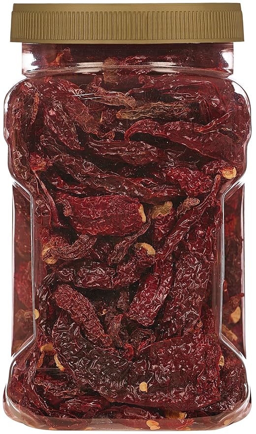 Rani Kashmiri Chilli Whole (Deggi Mirch, Low Heat) 9oz (255g) PET Jar ~ Natural | Salt-Free | Vegan | No Colors | Gluten Friendly | NON-GMO | Kosher | Indian Origin
