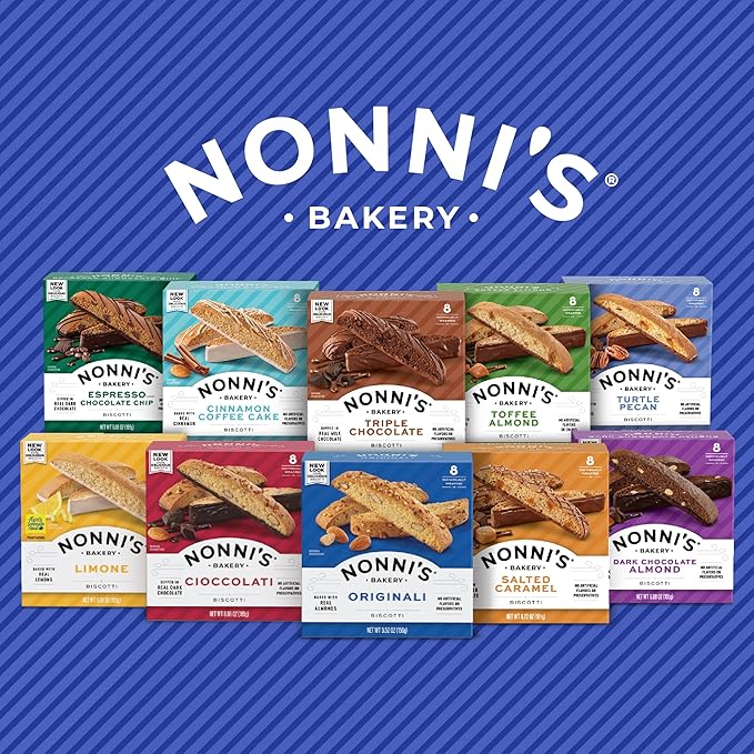 Nonni's Pumpkin Spice Biscotti Holiday Cookies - 3 Boxes Pumpkin Cookies - Pumpkin Biscotti w/Cinnamon Icing - Biscotti Individually Wrapped Pumpkin Spice Cookies - Kosher Coffee Cookies 6.88 oz