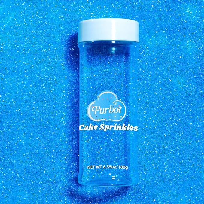 Royal Blue Sprinkles Sanding Sugar, 6.35 Oz Edible Sparkling Sugar Crystals for Baking Cookies Ice Cream Cupcake Cake Decorations