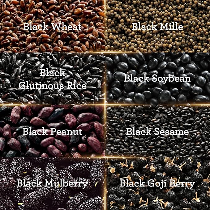 Vloong Black Seeds & Cheese Flavor Thin Crackers, Healthy Snacks with Individual Packs, Baked Crisps with No Artificial Flavors (1 Pack, 6.3 Ounce) Black Wheat, Black Millet, Black Rice, Black Bean, Black Peanut, Black Sesame with Cheddar