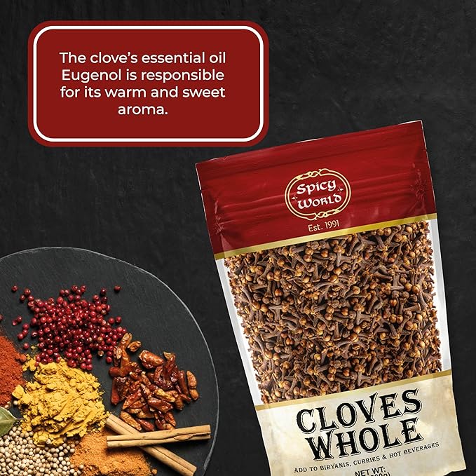 Whole Cloves 7 Oz Bag - Great for Foods, Tea, Pomander Balls, and Even Potpourri - by Spicy World