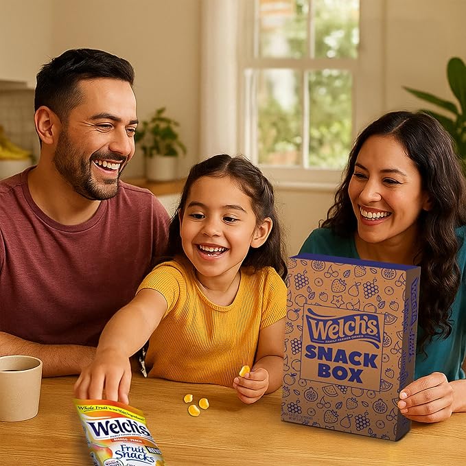 Welch's Fruit Snacks, Mango Peach Snack Box, Gluten Free, 5oz Snack Packs (Pack of 12)