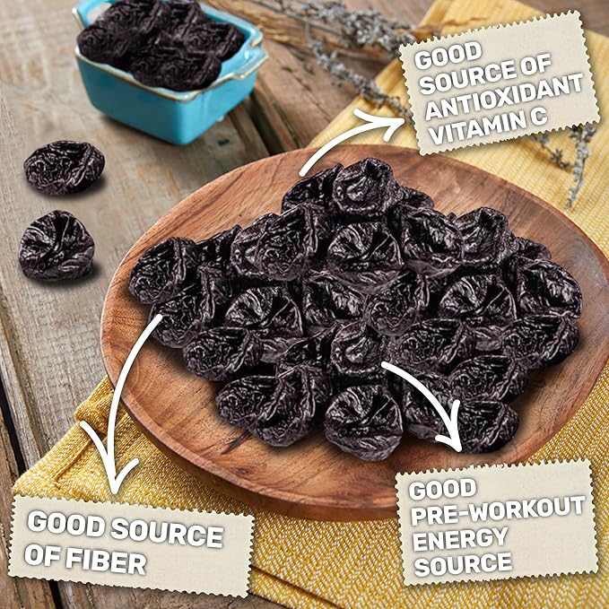 Happy Village Organic Soft Dried Prunes (Plums) On the Go – 3 Bags (15 Individual Portion Packs) | ORGANIC, NON-GMO, GLUTEN-FREE, Vegan, Kosher, | Healthy Dried Fruit Snack Packs