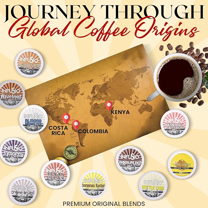 InfuSio Vanilla Cr์ฑme Medium Roast, 96 Count Pods for Keurig K-Cup Brewers, Compatible with 2.0, Premium Roasted Coffee