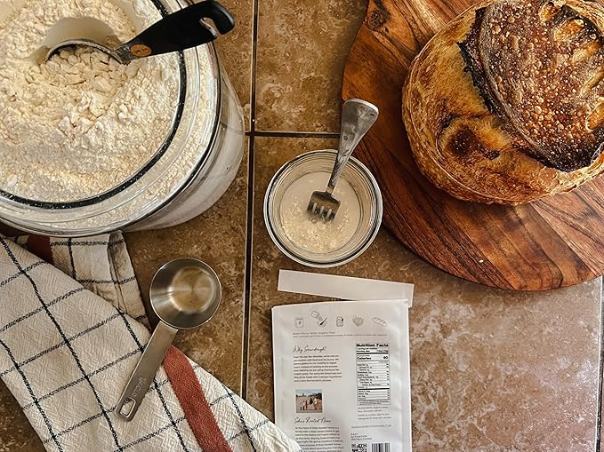 Shes Rooted Home Sourdough Starter Culture | Artisan Style Live Active Starter For Baking Sourdough Bread | Perfect for Pizza, Pancakes, Focaccia | Non-GMO Organic Sourdough Starter