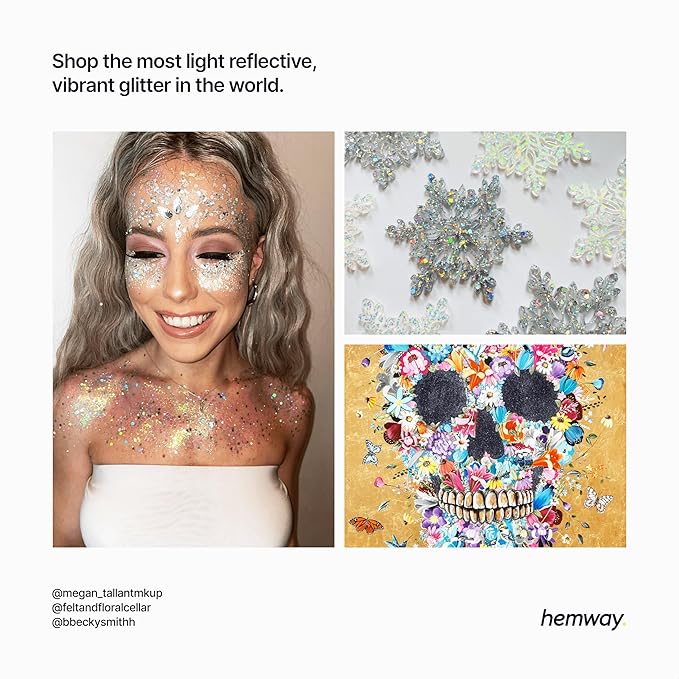 Hemway Premium Glitter Shaker - Gold Silver | 130g Ultrafine Metallic Flake Sequins for Resin & Epoxy Crafts | Craft Supplies for Tumblers, Festival, Art