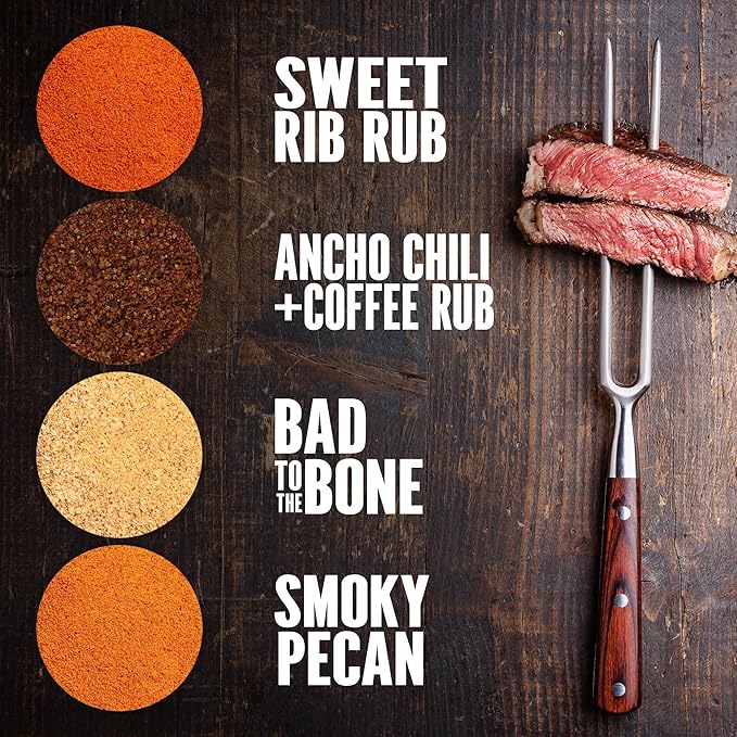 The Spice Lab BBQ Barbecue Spices and Seasonings Set - Ultimate Grilling Accessories Set - Gift Kit for Barbecues, Grilling, and Smoking - Great Gift for Men or Gift for Dad Made in the USA