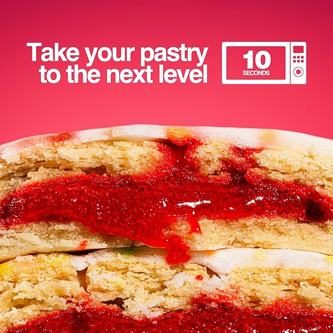 Legendary Foods 22g Protein Pastry+ Strawberry Low Carb Meal Replacement Bar, Low Glycemic, Gluten Free Protien Snacks - Healthy Keto Snack Box, 8x Zero Sugar Energy Bars - Bariatric Diabetic Friendly