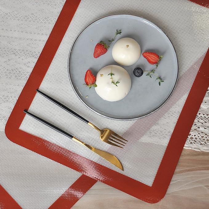 Silicone Baking Mats Half Sheet/Full Sheet Non-Stick Cookie Sheet for Baking Silicon Baking Mat Set (12” x 16” & 16” x 24” Pack of 2)