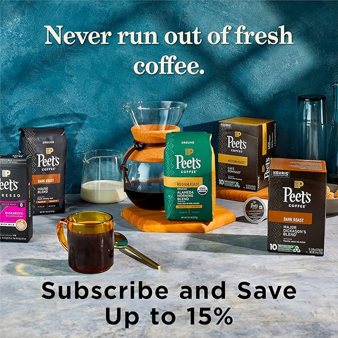 Peet's Coffee, Medium Roast Decaffeinated Coffee K-Cup Pods for Keurig Brewers - Decaf Especial 32 Count (1 Box of 32 K-Cup Pods)