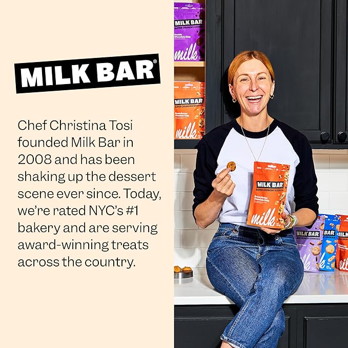 MILK BAR Crunchies | Crunchy Bite Sized Cookies With No Artificial Flavors or Preservatives | Pack of 3, 4.5oz Bags (Mix-it-up 3 Pack) (Greatest Hits)