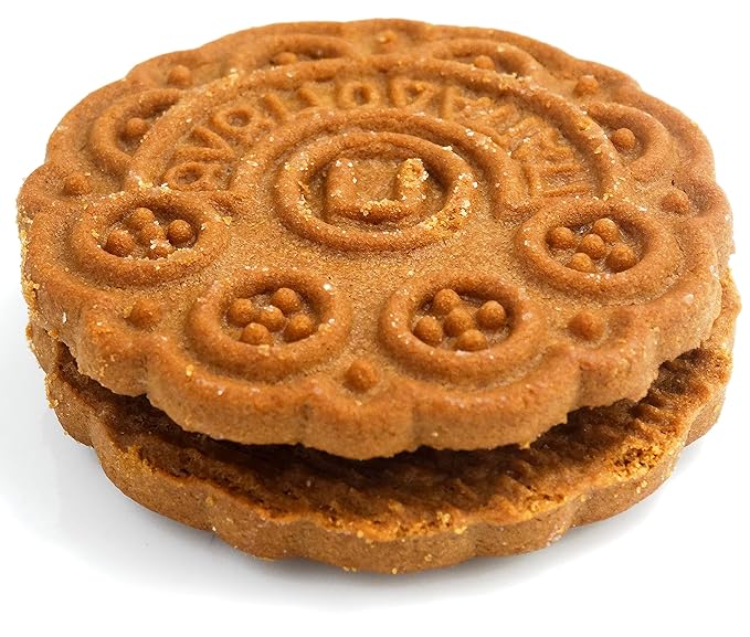 Papadopoulos Greek Sandwich Cookies with Cocoa Filling, 2 Pack. Authentic European Cookies. Inspected and Packed by Cape Moda Albany NY with minimum of 2 layers of bubble wrap.
