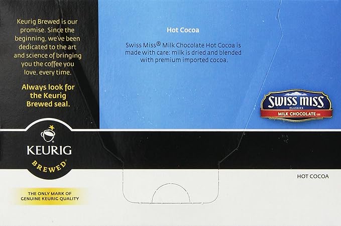 Swiss Miss Milk Chocolate Hot Cocoa, Keurig Single-Serve K-Cup Pods, 12 ct