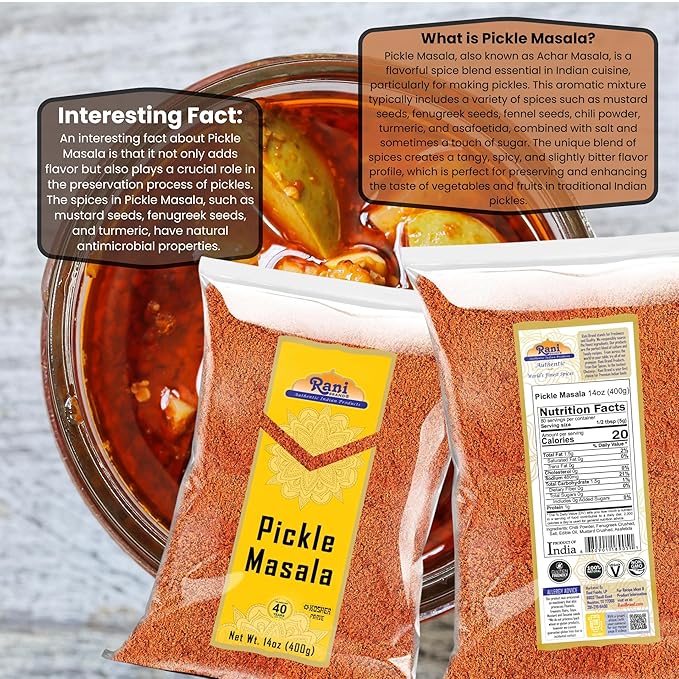 Rani Pickle (Achar) Masala Indian Spice Blend 14oz (400g) ~ All Natural | Vegan | Gluten Friendly | NON-GMO | No colors | Indian Origin