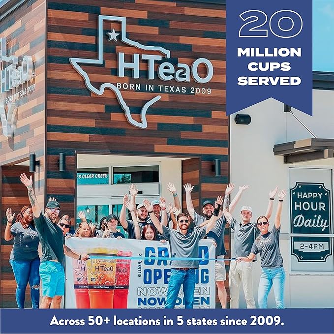 HTeaO Blueberry Green Tea – Texas-Style Flavored Iced Tea Bags for Summer – Instant Ice Tea Packets for Quick Brew - Loaded Tea Sachets Ready in 5 Minutes (16-Count, Makes 8 Gallons Total)