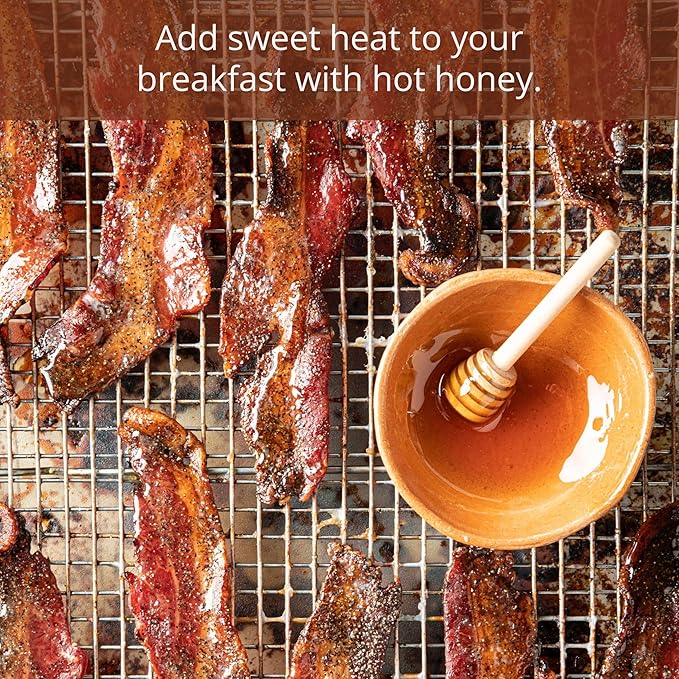 Savannah Bee Company Hot Honey Gluten Free and 100% Pure Honey Infused with Sweet Wildflower - Heat from Scotch Bonnet and Habanero Peppers 24 oz