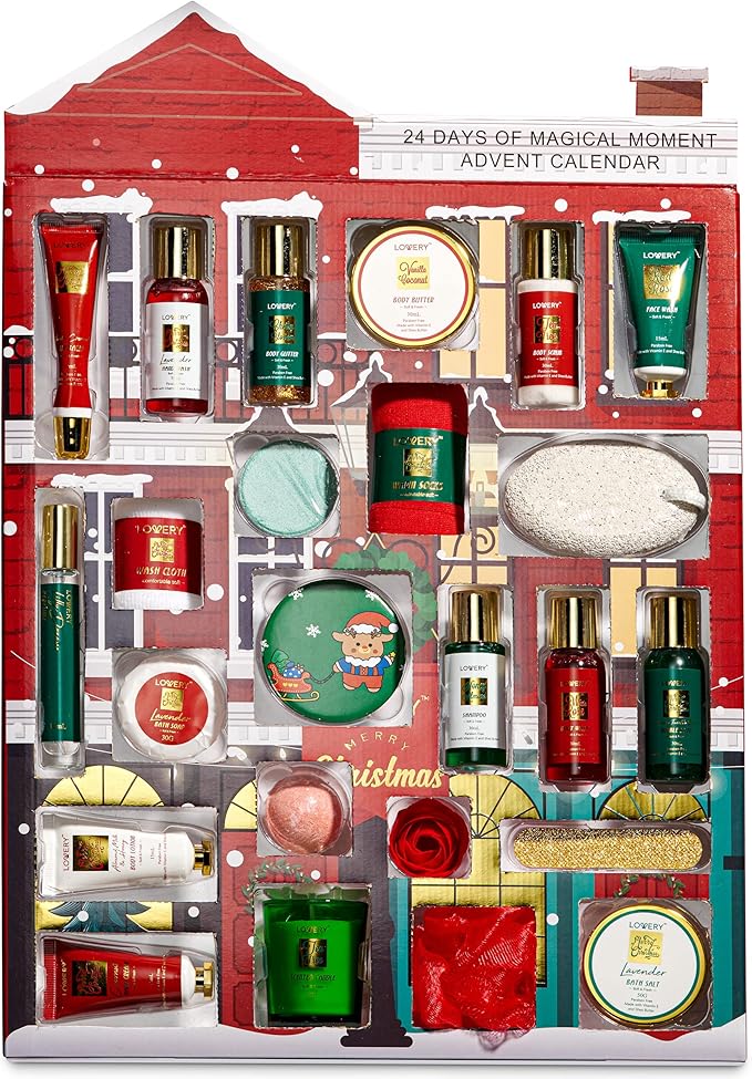 Advent Calendar 2025 Adult Women ??24pc Beauty & Spa Christmas Advent Calendar for Teen Girls ??Limited Edition Bath & Body Gift Set ??Makeup & Skincare Countdown Calendar