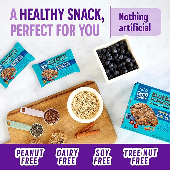 Cooper Street Cookies Chewy Granola Bakes Blueberry Pomegranate, 1 Ounce (36 Count)