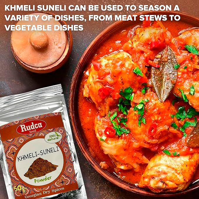 Rudca Food Khmeli Suneli, Spices, Georgian Dry Spice, Herbal Seasoning, Natural Organik, Delicious Spice from Georgia, New Seasoning, 50 gm.