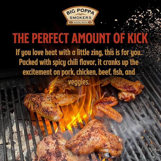 Big Poppa’s Cuckoo Racha Spicy & Sweet BBQ Rub – Bold Honey & Sriracha Spice Blend for Pork, Chicken, Wings & Shrimp – Flavor-Packed Seasoning for Grilling, Smoking & Backyard BBQ Pros (10 Oz)