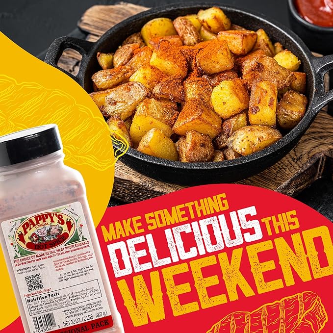 Pappy's Louisiana Hot Spice - Bold Seasoning for Jambalaya, Gumbo, Cajun Shrimp, Blackened Chicken, and Spicy BBQ | Perfect for Grilling, Frying, and Creole Dishes