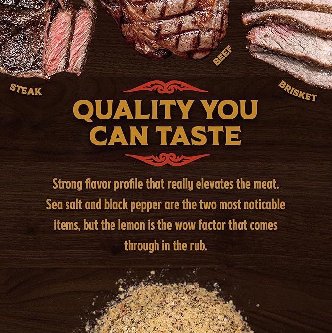 Big Poppa’s Double Secret Steak Rub — Award Winning Beef Rub — Gluten-Free Spice Mix — Dry Rubs for Smoking and Grilling with Sea Salt (5Lb Bag)