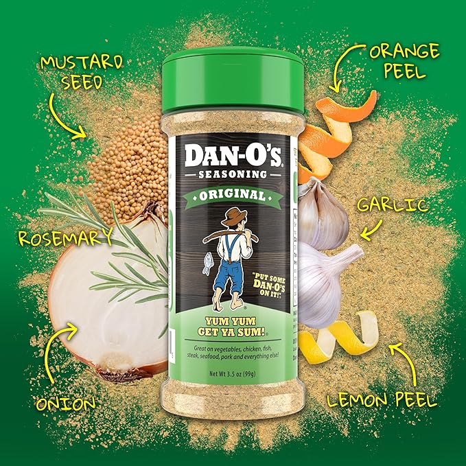 Dan-O's 3 Bottle Seasoning Set, Small Bottles, 3 Pack, Includes Original, Crunchy and Chipotle Seasonings, Sugar Free, Zero Calorie, Use this Seasoning Kit to Craft a Marinade, Dry Rub or Sauce