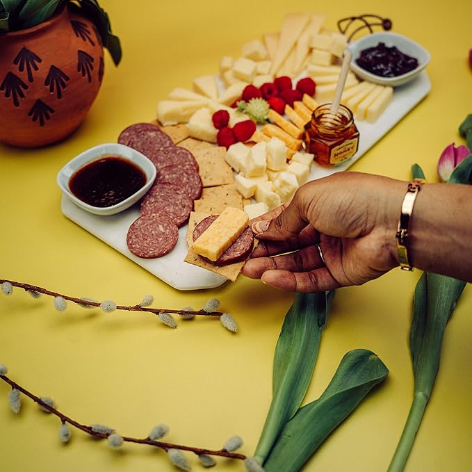 Cheese Bros Deluxe "World's Cheesiest Mom" Charcuterie Gift Box | Fresh from Wisconsin | Includes Mozzarella, Goudas, Jams, Summer Sausage, Honey, Crackers | Great for Birthday, Mother's Day
