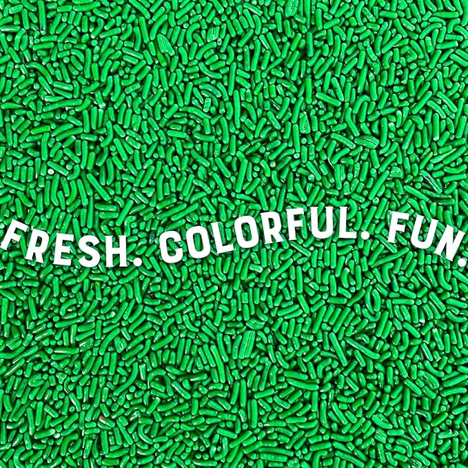 Judee's Green Sprinkles for Cupcakes 2 lb - Gluten-Free and Nut-Free - Brighten Up Your Baked Goods - For Cookie and Cake Decoration - Use for Baking, on Dessert and as Ice Cream Toppings