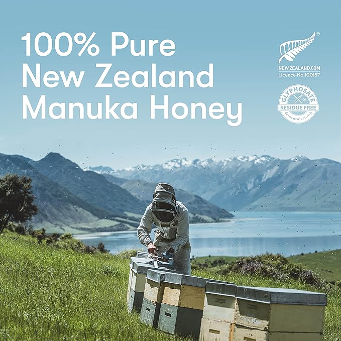 New Zealand Honey Co. Raw Manuka Honey UMF 20+ / MGO 829+ | UMF Certified | 4.4oz | Medical Grade Raw Honey