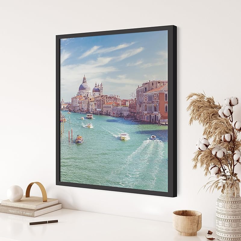 Venice Panoramic Photography Prints, Unframed, Set of 3, Boats, Canal, Coastal Home and Wall Decor, All Sizes (8x10)