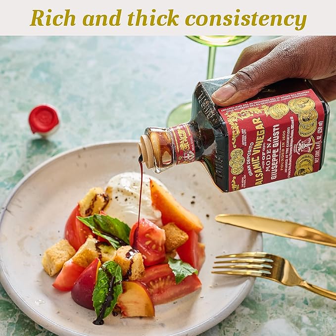 Giusti Italian Balsamic Vinegar of Modena IGP - 3 Gold Medals, Rich & Thick Gran Deposito Aceto Balsamico di Modena for Salads, Cheese & Finishing Touches, Made in Italy ??8.45 fl oz/250 ml -Pack of 2
