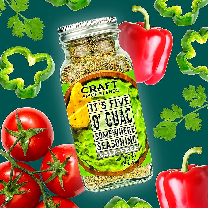 Craft Spice Blends Happy Hour Seasoning 4-Pack Gift Set - Top Shelf Spices Raising the Bar on Flavor - Spice Blends for Beef, Chicken, Fish and More - Father's Day, Birthday, Anniversary - All Natural, Crafted in the USA